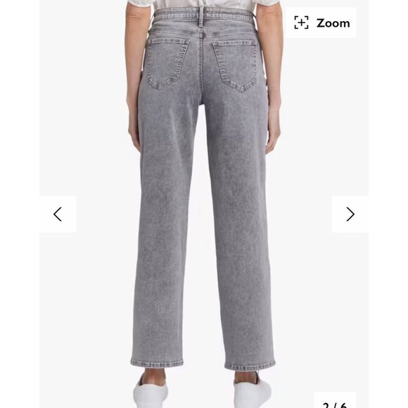 NYDJ Jemma Barrel Jeans Creekside High-Rise Lift Tuck Technology Women 14 Gray - Picture 2 of 15